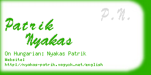 patrik nyakas business card